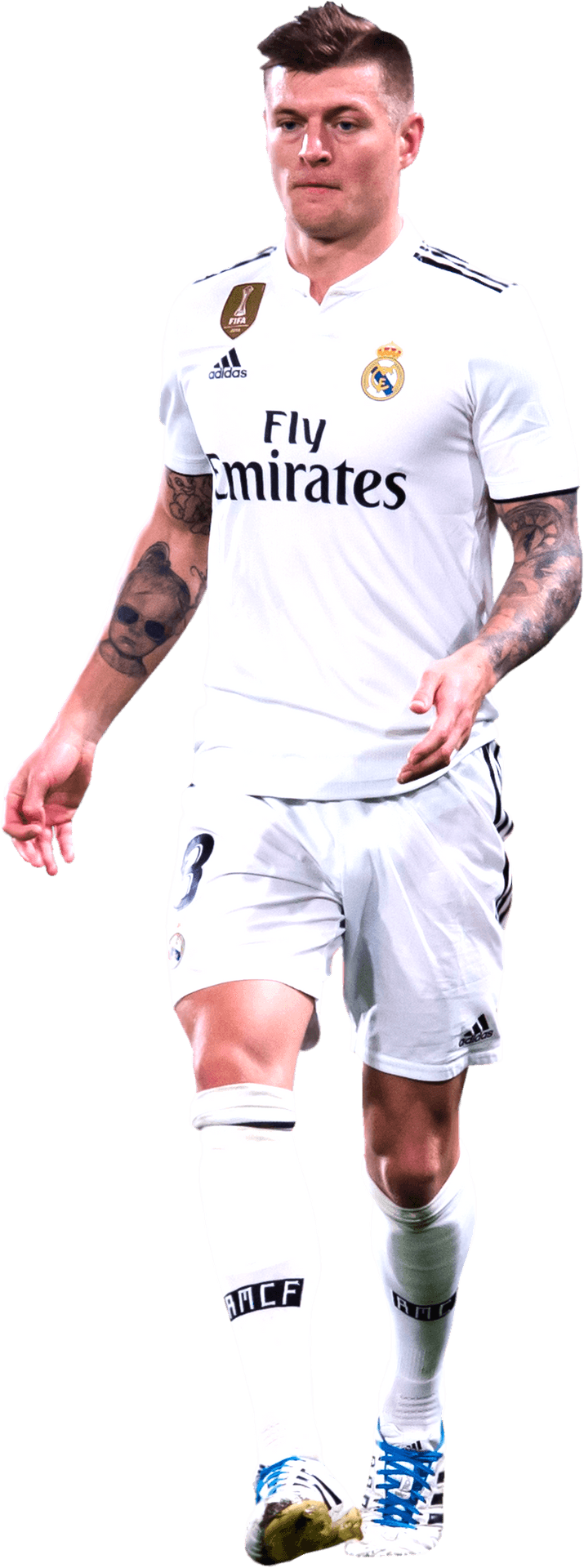 Real Madrid Playerin White Kit PNG Image