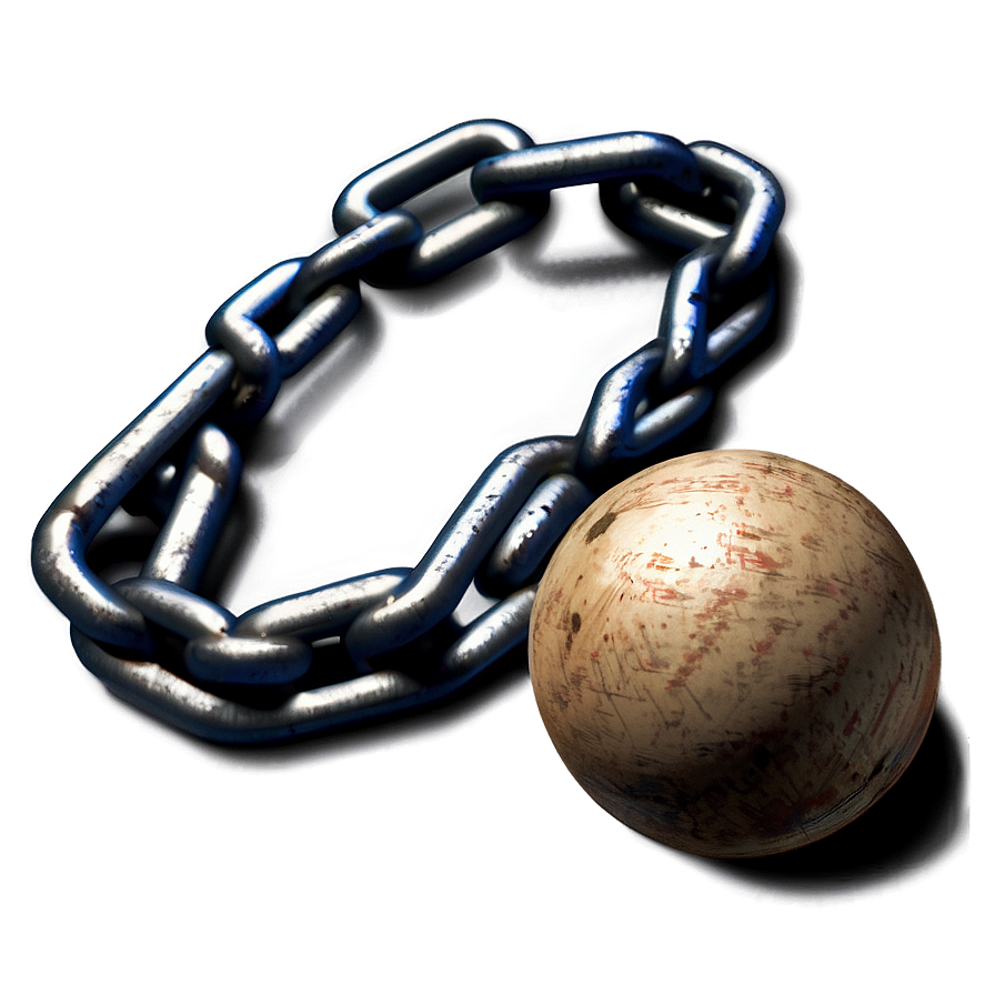 Realistic Ball And Chain Representation Png 06282024 PNG Image