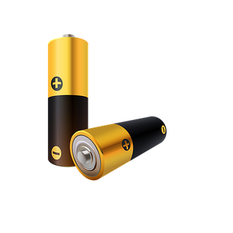 Realistic Battery Illustration PNG Image