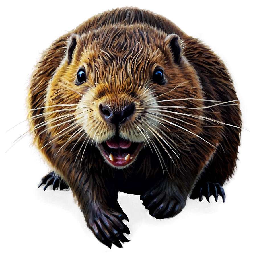 Realistic Beaver Illustration Png Hlm26 PNG Image