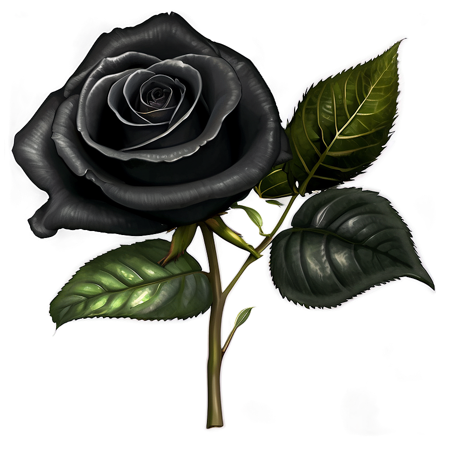 Realistic Black Roses Png Sbj PNG Image