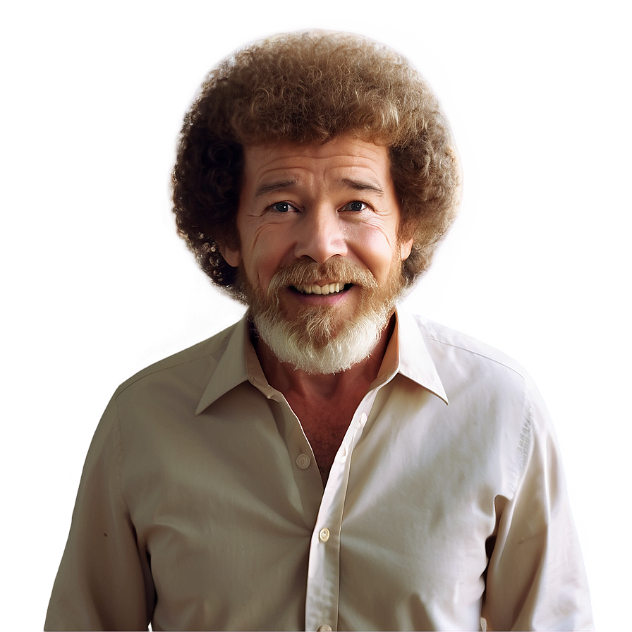 Realistic Bob Ross Hair Png Mfj PNG Image