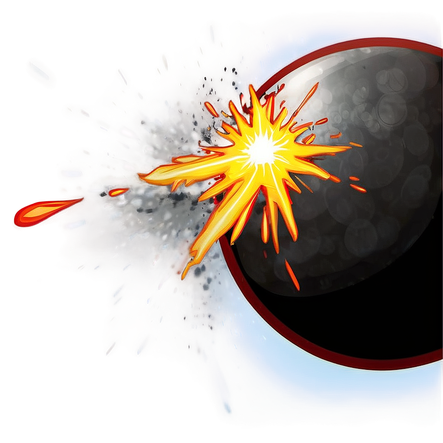 Realistic Cannonball Impact Png Roc PNG Image