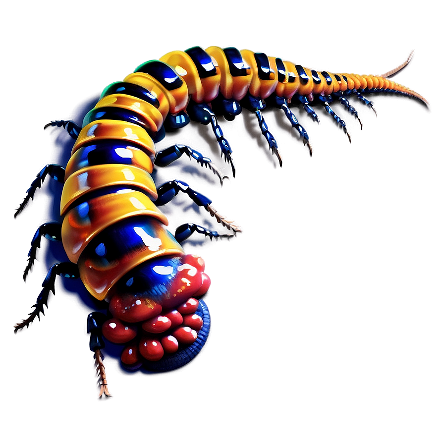 Realistic Centipede Art Png Djw86 PNG Image