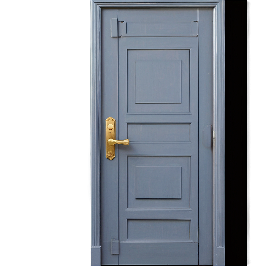 Realistic Closed Door Representation Png Aty PNG Image