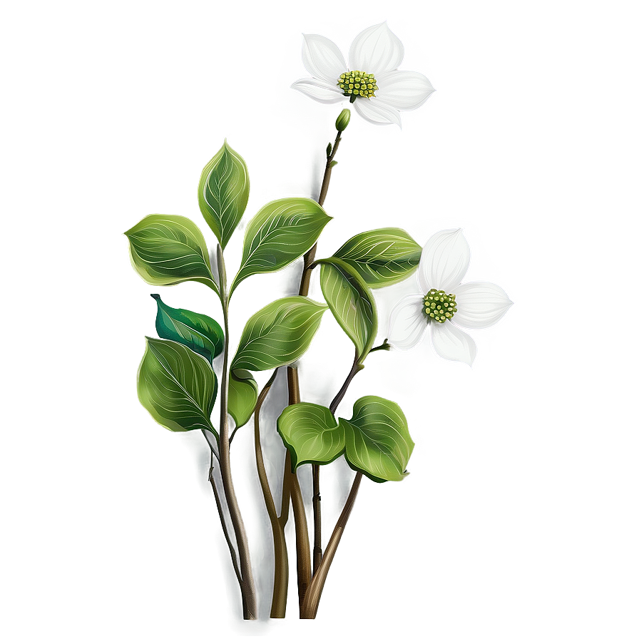 Realistic Dogwood Flower Png Qdt PNG Image