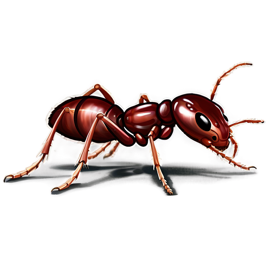 Realistic Fire Ant Art Png Adg34 PNG Image