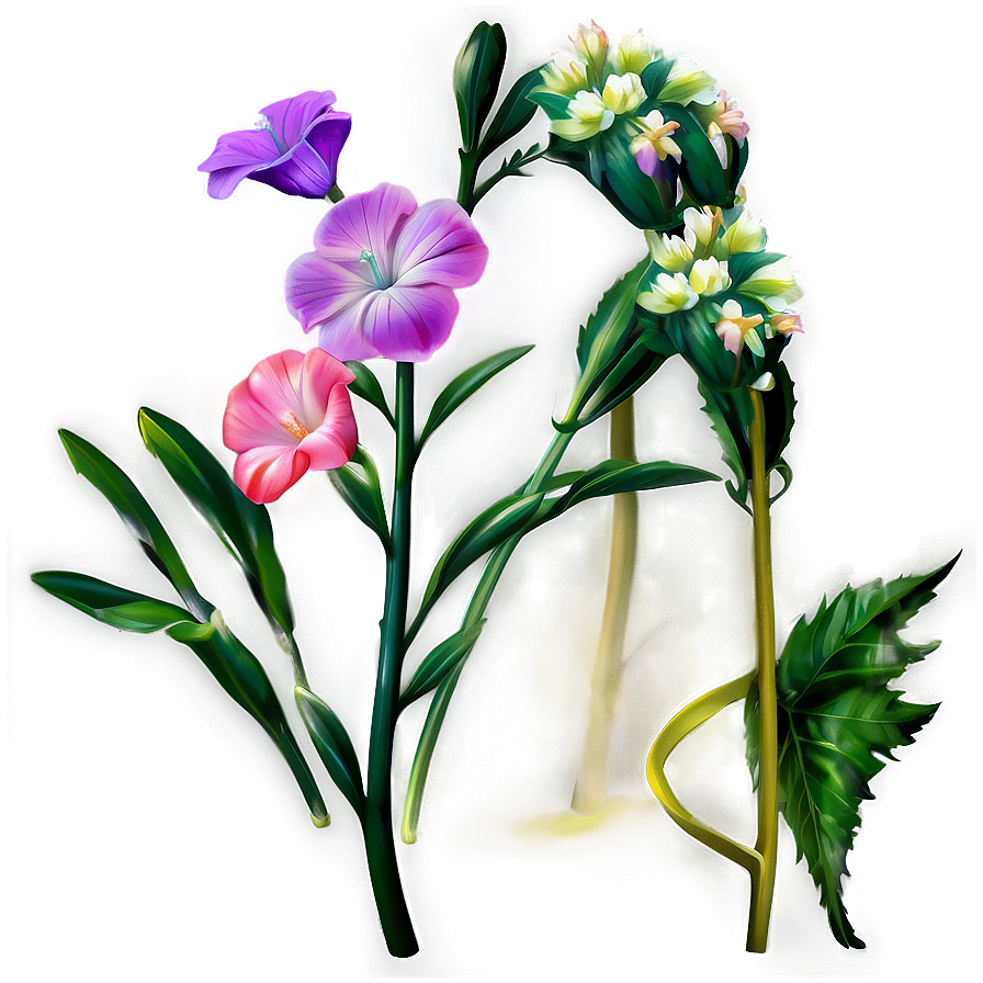 Realistic Flower Stem Png 64 PNG Image