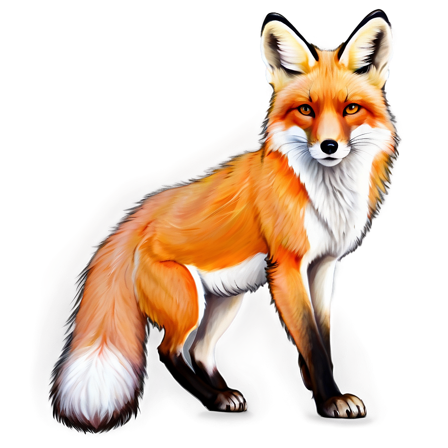 Realistic Fox Sketch Png 05062024 PNG Image