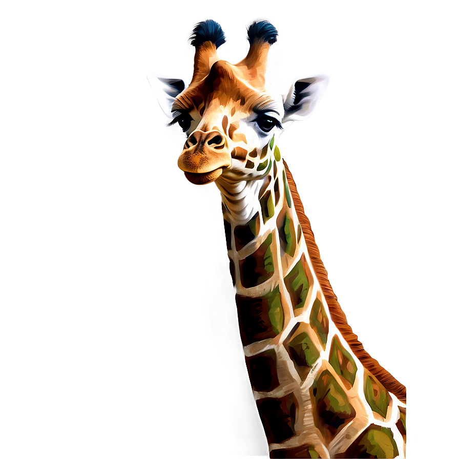 Realistic Giraffe Portrait Png Tgu PNG Image