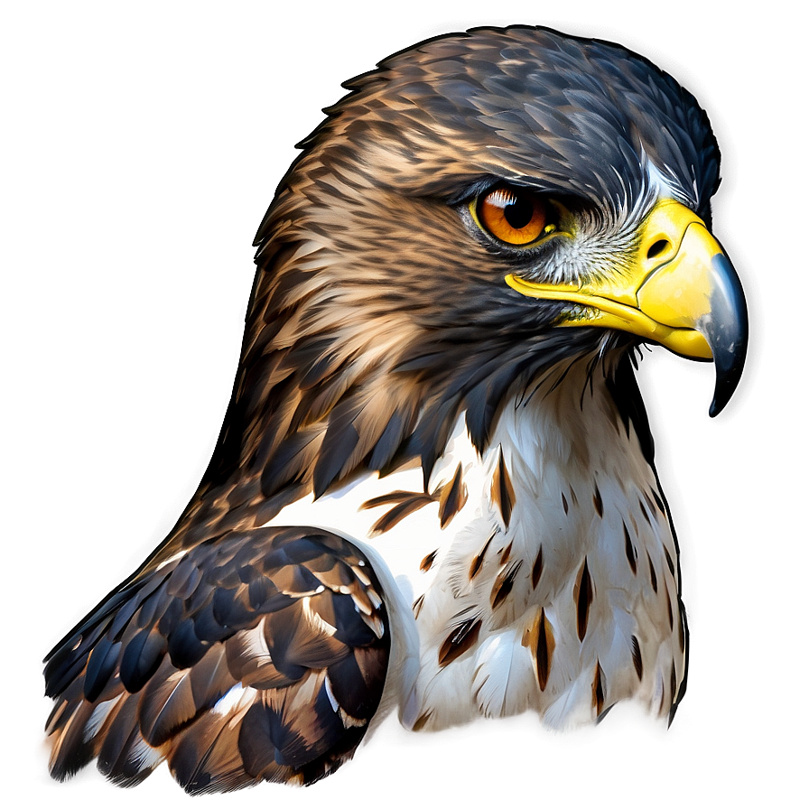 Realistic Hawk Drawing Png Odu PNG Image