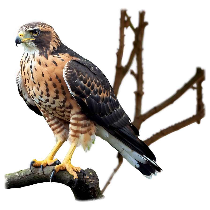 Realistic Hawk Drawing Png Xcu47 PNG Image