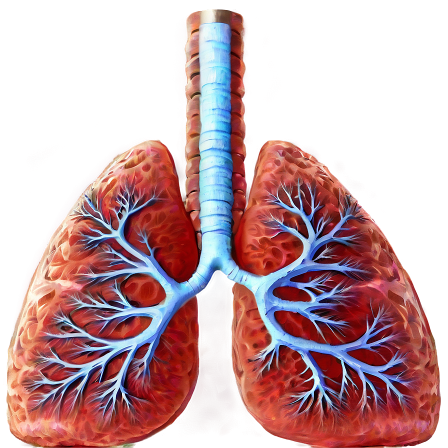 Realistic Lung Anatomy Png 06112024 PNG Image