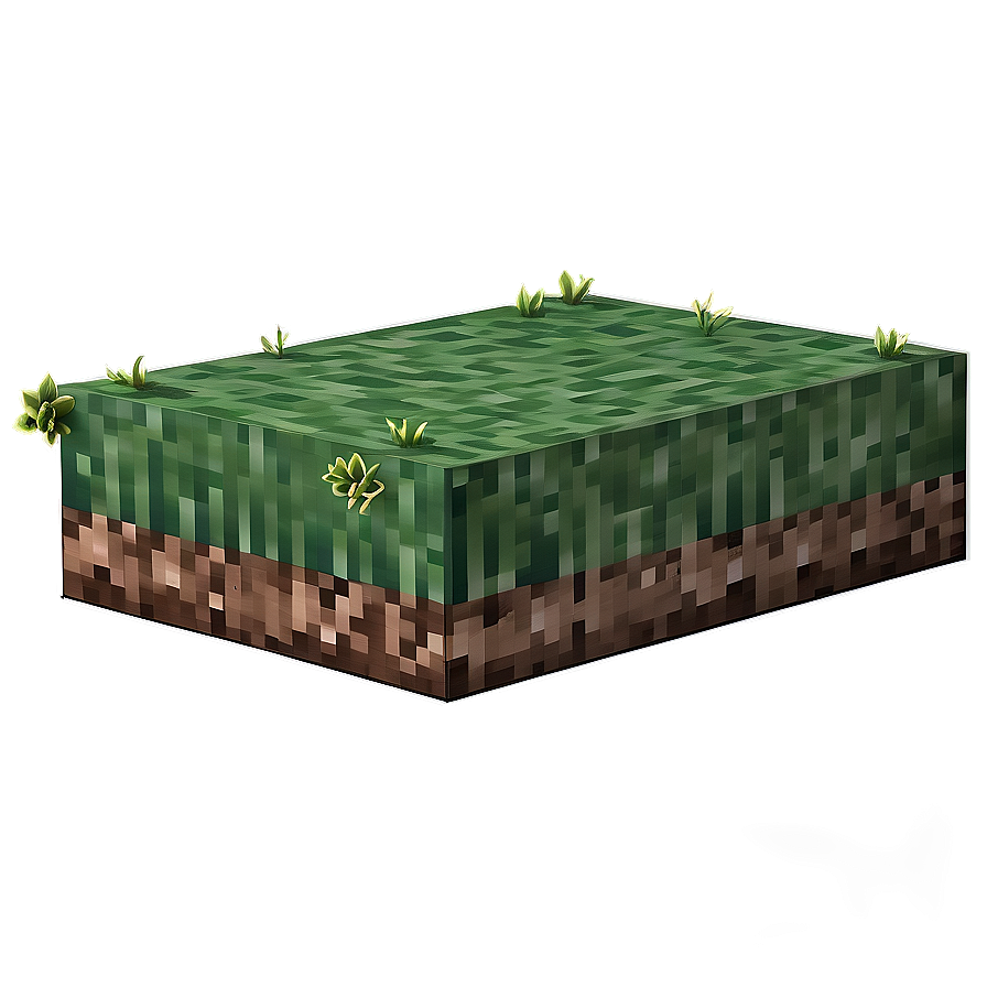 Realistic Minecraft Grass Block Png Mqd58 PNG Image