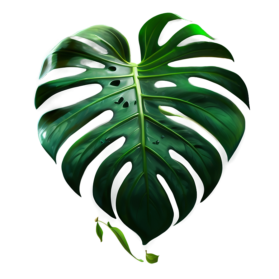 Realistic Monstera Illustration Png Lsq PNG Image