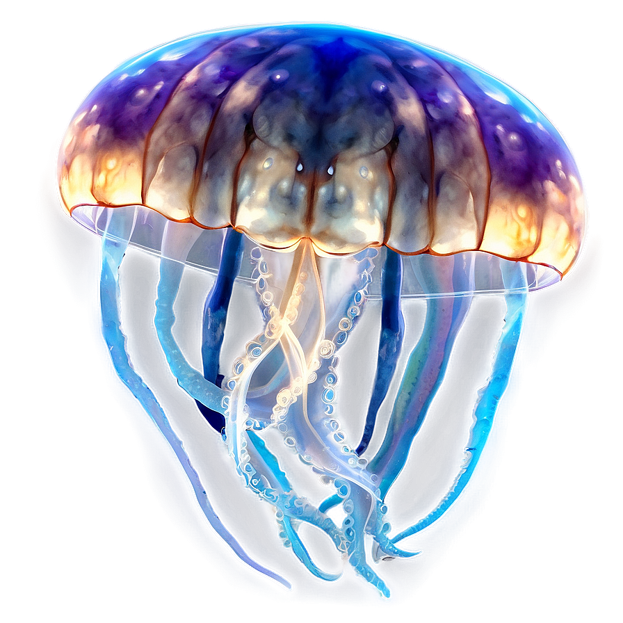 Realistic Moon Jellyfish Design Png Hml38 PNG Image