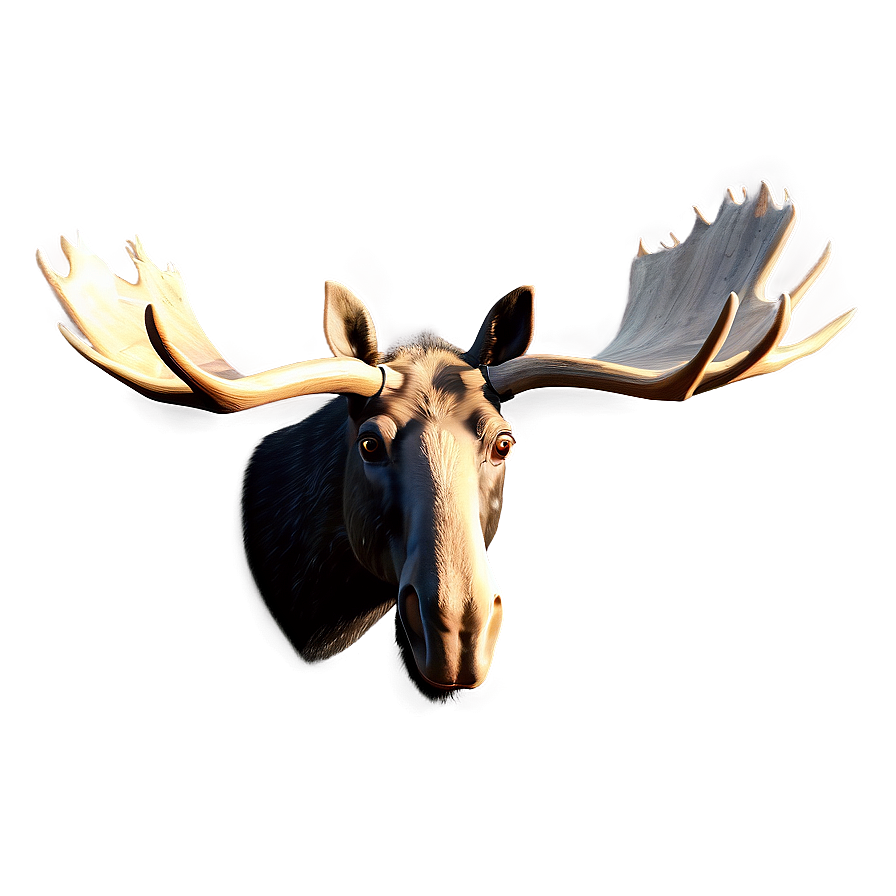 Realistic Moose Head Illustration Png 06292024 PNG Image