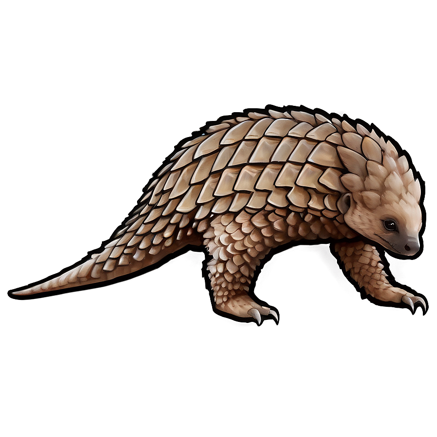 Realistic Pangolin Illustration Png 06212024 PNG Image