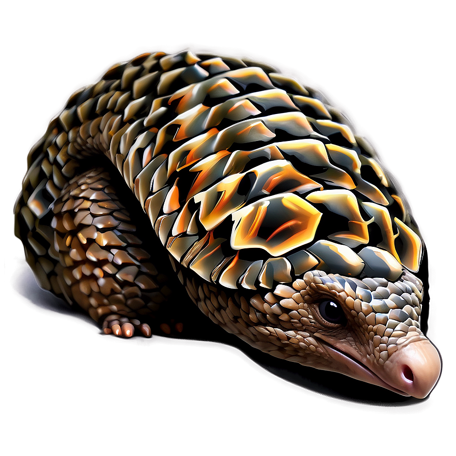 Realistic Pangolin Illustration Png 10 PNG Image