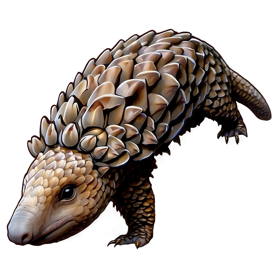 Realistic Pangolin Illustration Png Ptb PNG Image