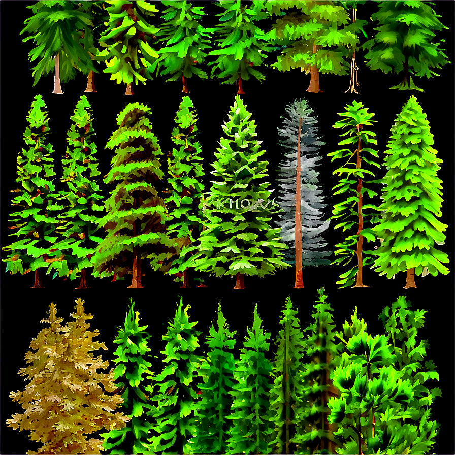 Realistic Pine Trees Png 05252024 PNG Image