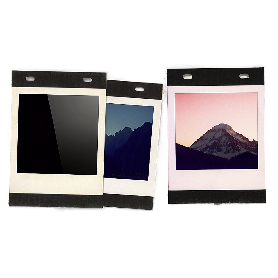 Realistic Polaroid Film Illustration Png Dbj PNG Image