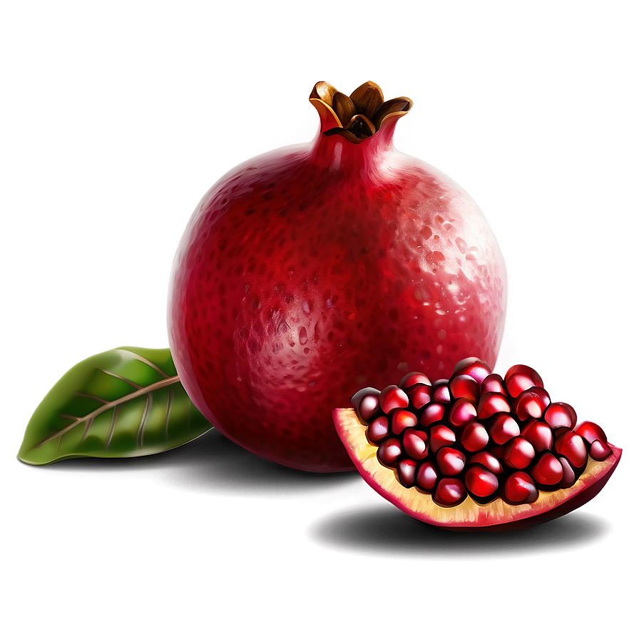 Realistic Pomegranate Art Png Dpd47 PNG Image