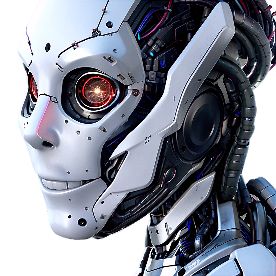 Realistic Robot Head Png Mrf48 PNG Image