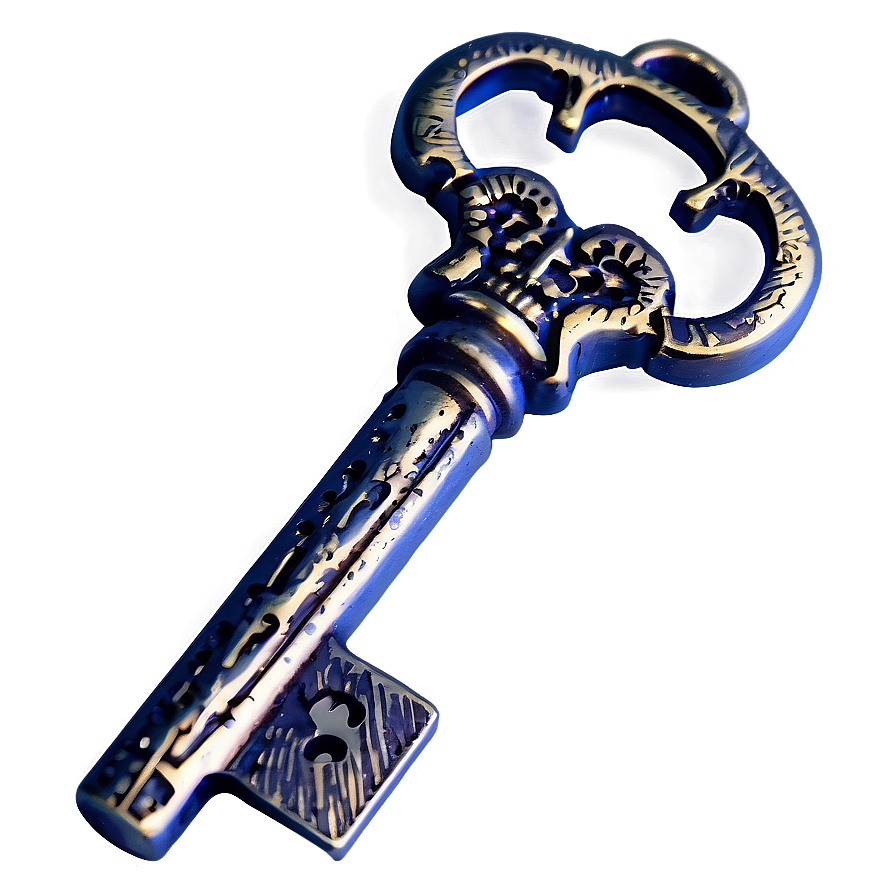 Realistic Skeleton Key Design Png Xwj72 PNG Image