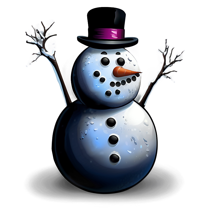 Realistic Snowman Design Png 48 PNG Image