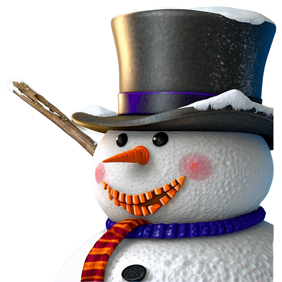 Realistic Snowman Design Png Pno73 PNG Image