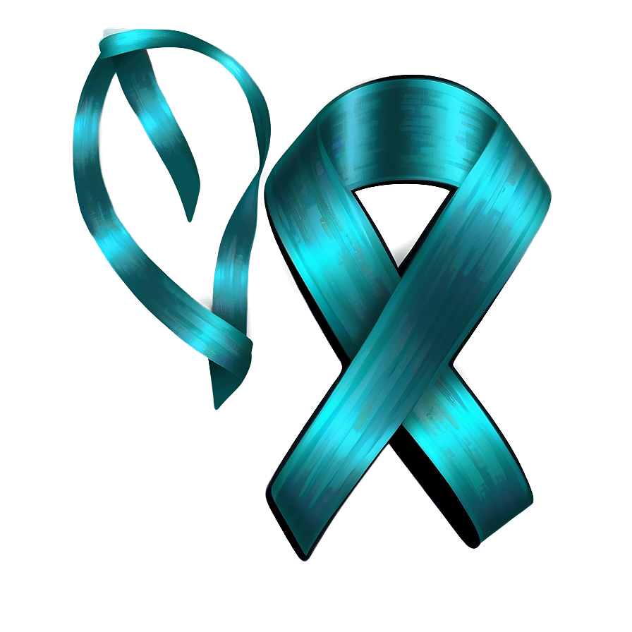 Realistic Teal Ribbon Drawing Png 77 PNG Image