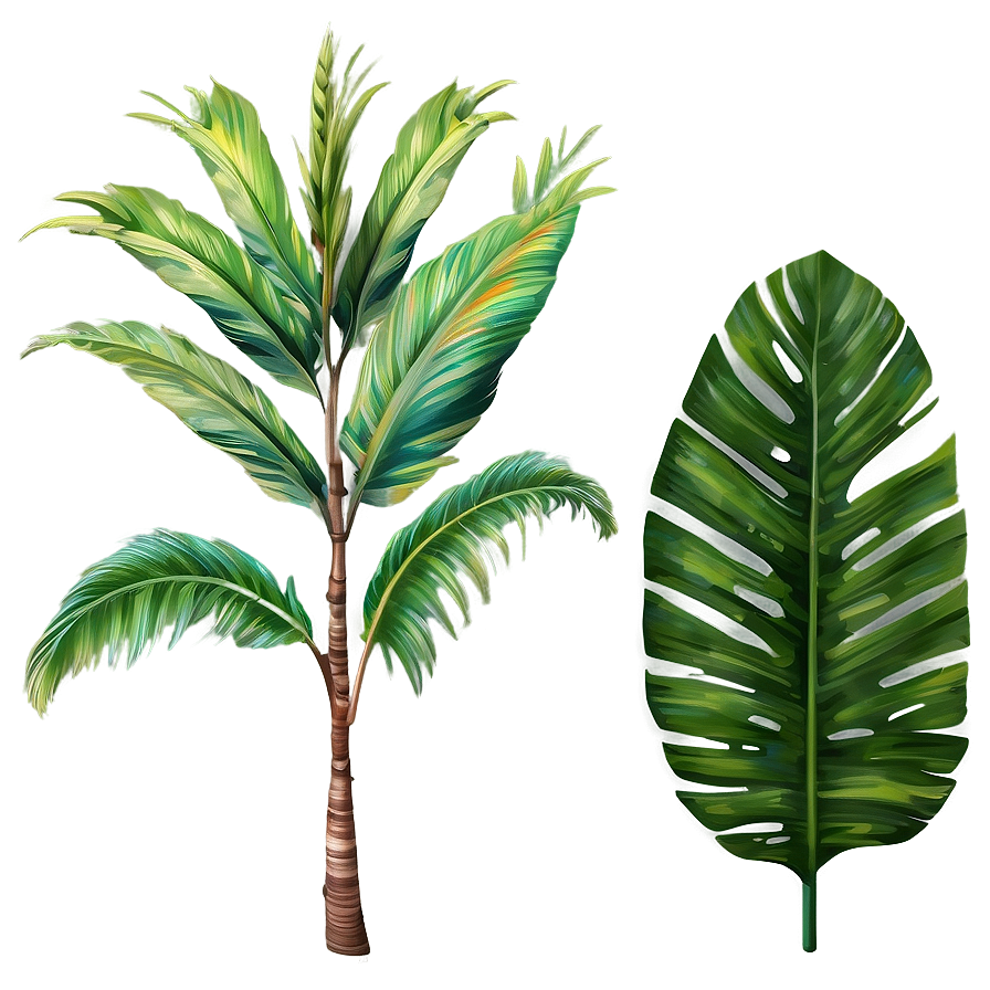 Realistic Tropical Plants Png Ajw93 PNG Image