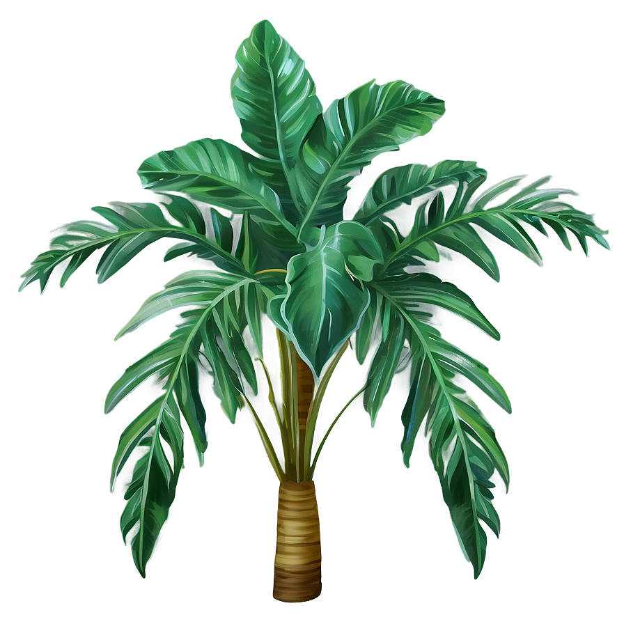 Realistic Tropical Plants Png Sin PNG Image