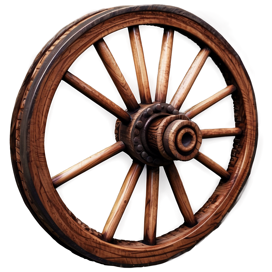 Realistic Wagon Wheel Drawing Png 4 PNG Image