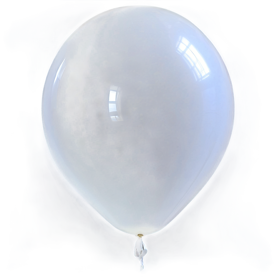 Realistic White Balloon Png 06212024 PNG Image