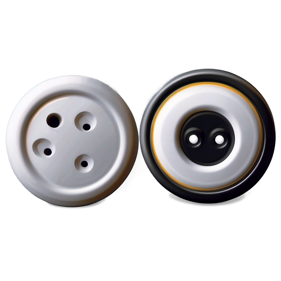 Realistic White Button Png Mkh41 PNG Image