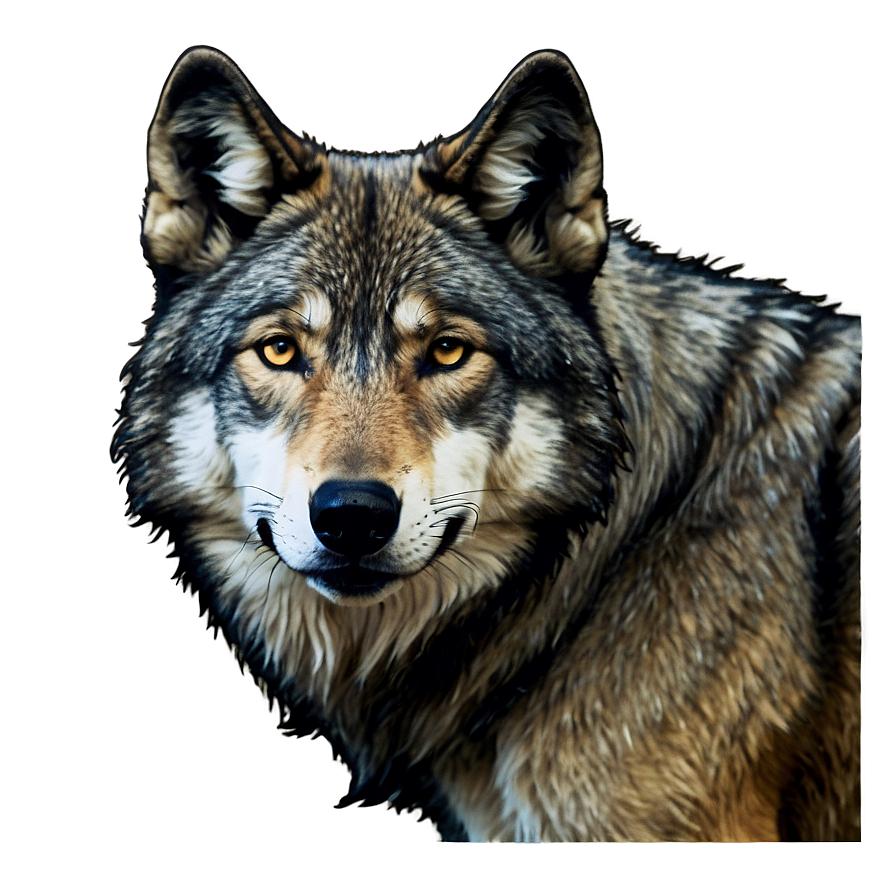 Realistic Wolf Face Drawing Png Mmj62 PNG Image