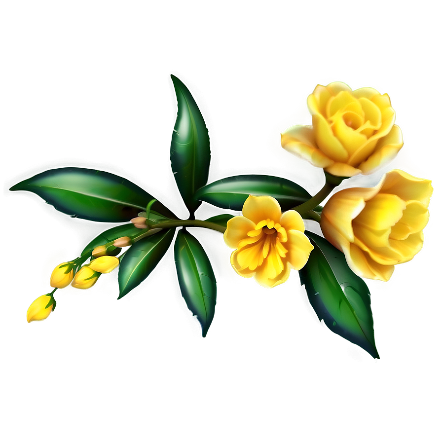 Realistic Yellow Flowers Png 06122024 PNG Image