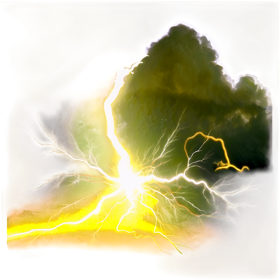 Realistic Yellow Lightning Png Omk17 PNG Image