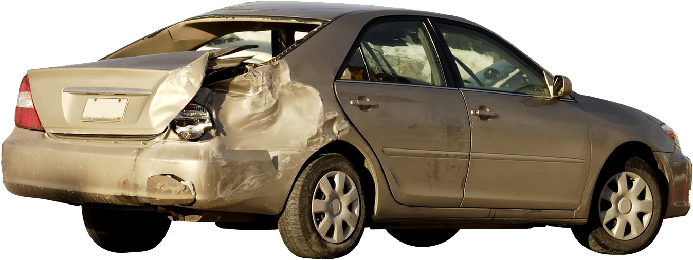 Rear End Collision Damage Car.png PNG Image