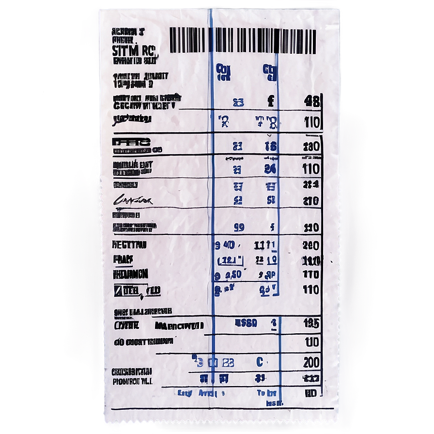 Receipt Printout Png 30 PNG Image