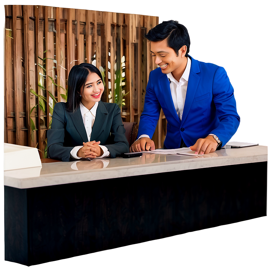 Receptionist And Customer Png 06272024 PNG Image