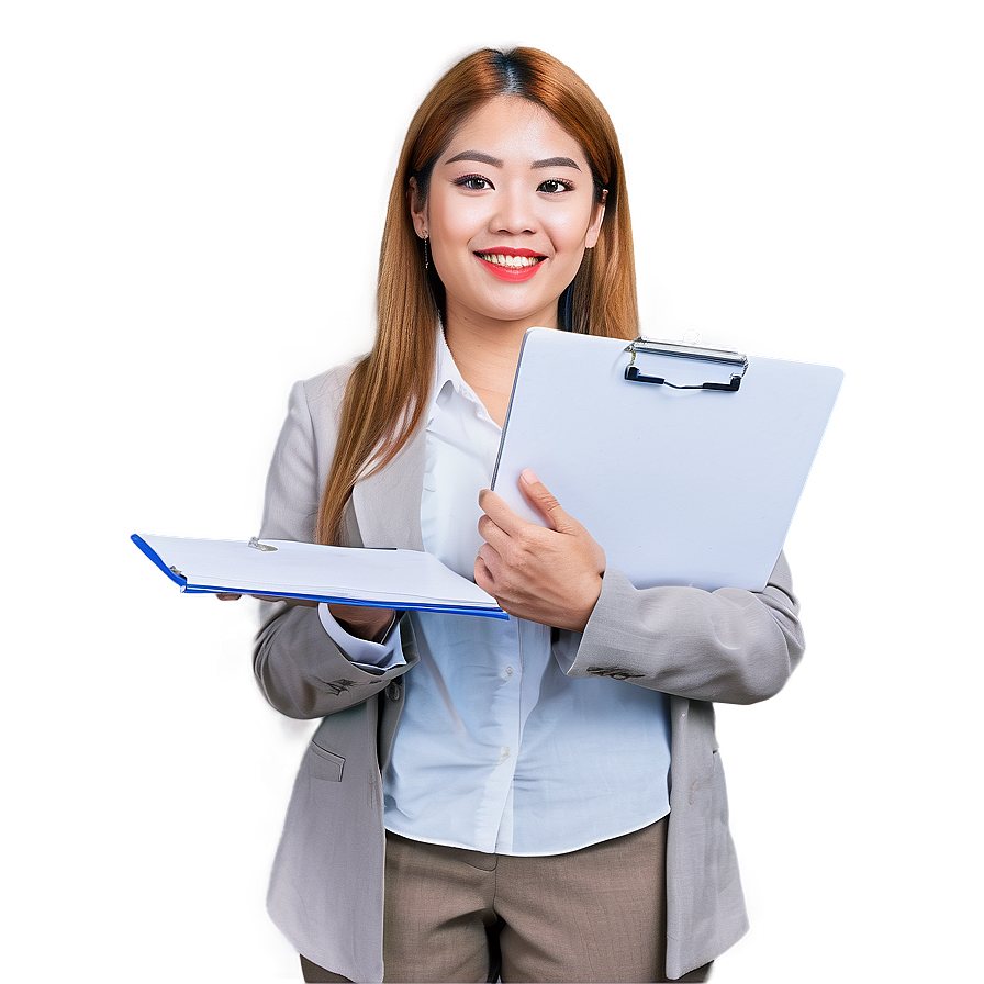 Receptionist With Clipboard Png Mfx22 PNG Image