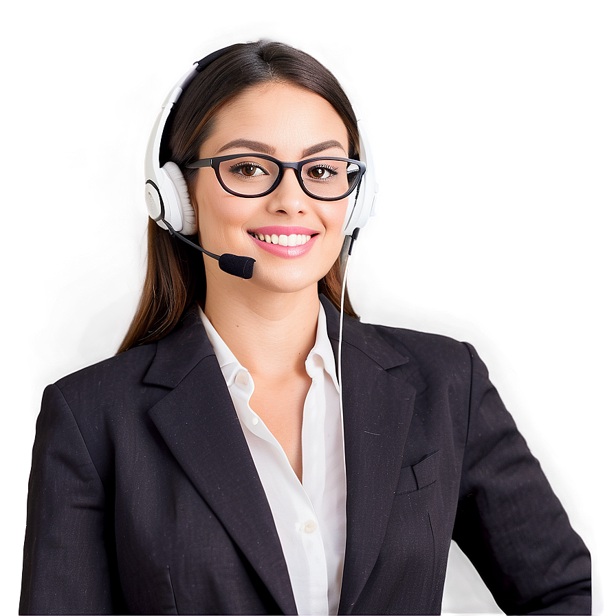 Receptionist With Headset Png Qxj42 PNG Image