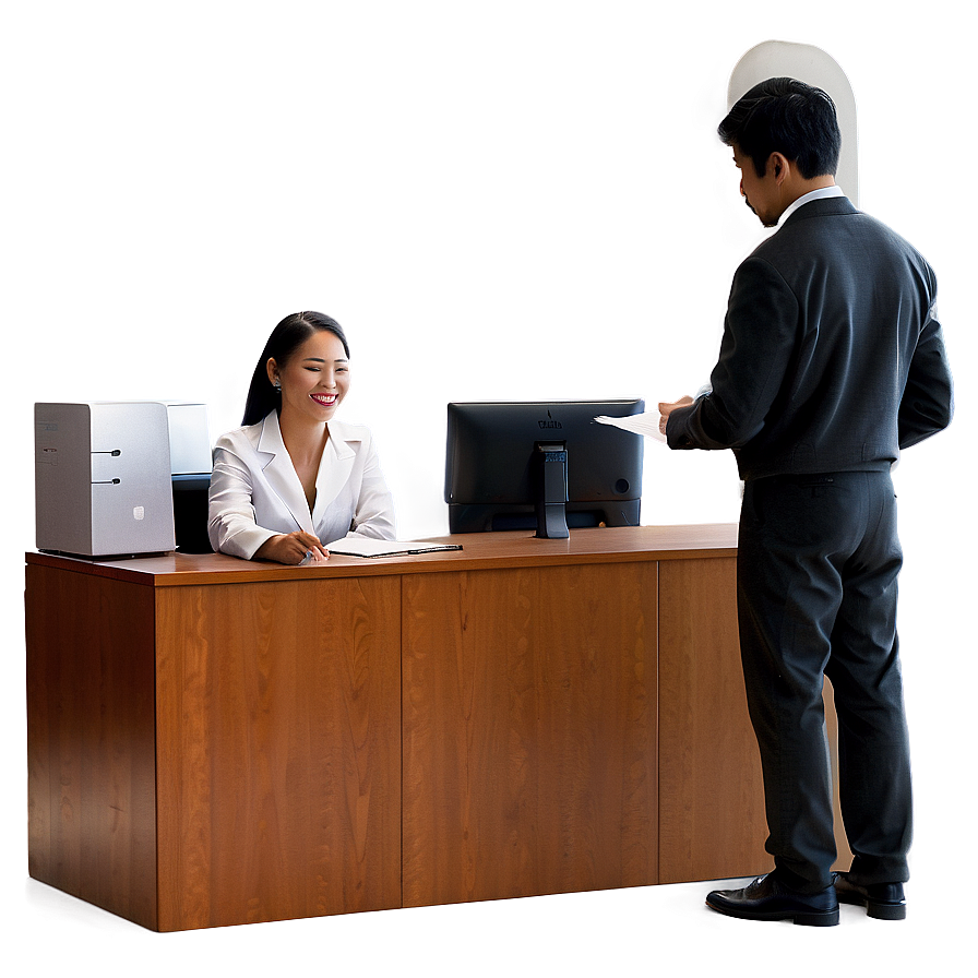 Receptionist Writing Notes Png 53 PNG Image