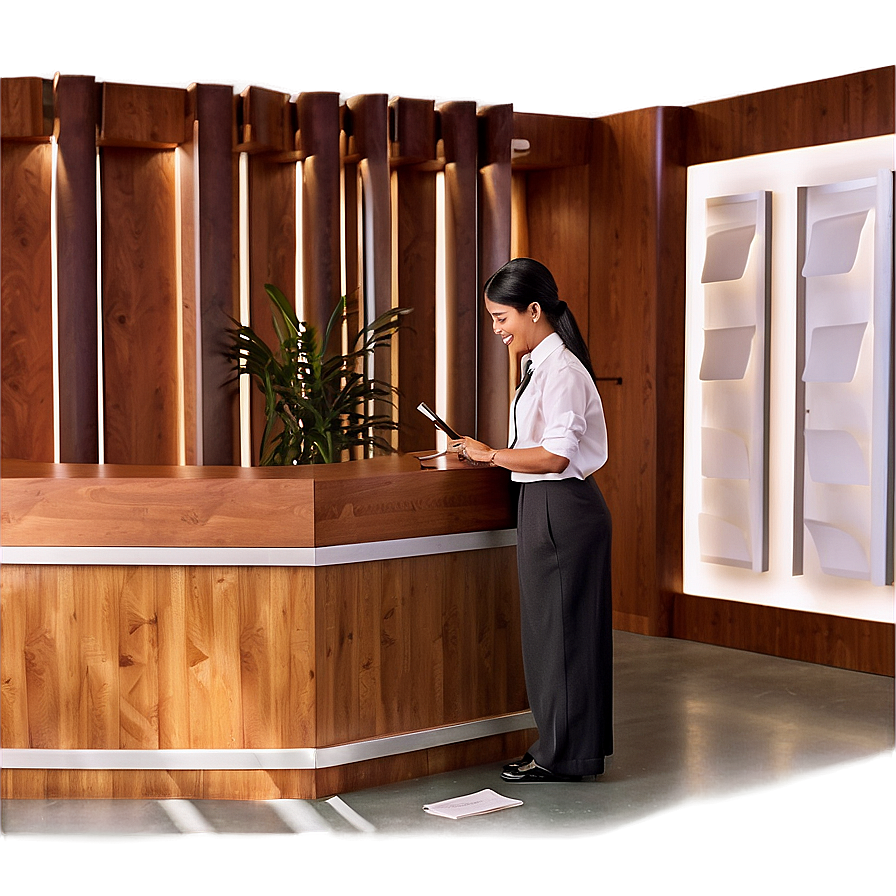 Receptionist Writing Notes Png Iwx PNG Image