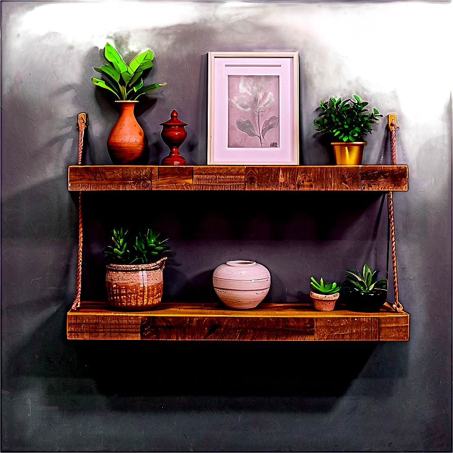 Reclaimed Wood Floating Shelves Png Gqs PNG Image