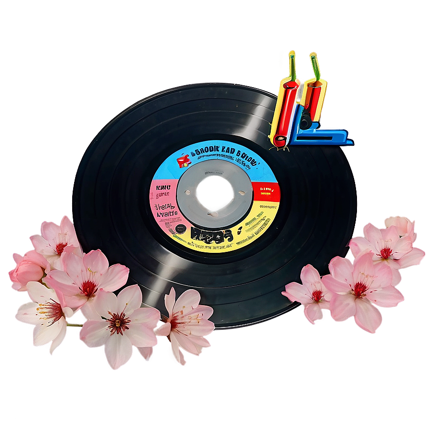 Record With Cherry Blossoms Png 05242024 PNG Image