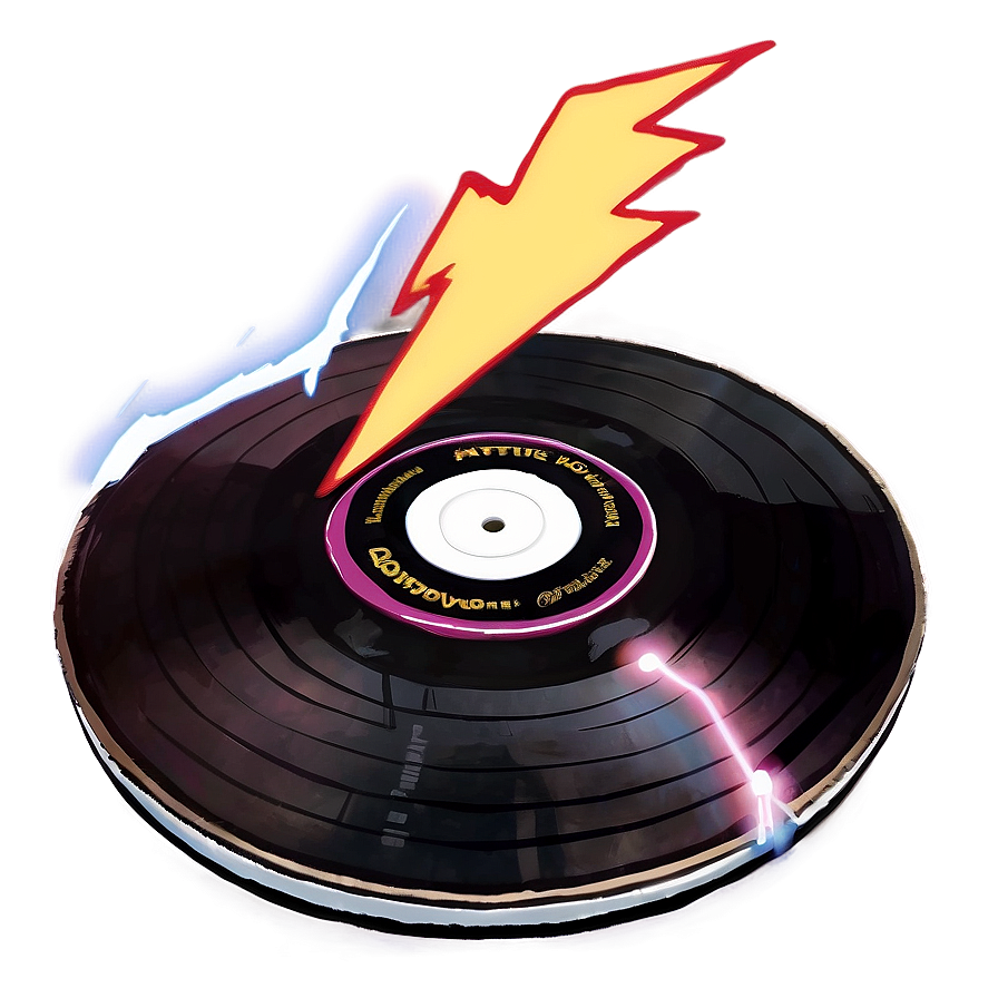 Record With Lightning Bolt Png 78 PNG Image